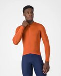 CASTELLI Kolesarski dres z dolgimi rokavi poletni - ESPRESSO 2 LS - rdeča