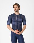 CASTELLI Kolesarski dres s kratkimi rokavi - CLIMBER'S A/C - modra