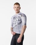 CASTELLI Kolesarski dres s kratkimi rokavi - STRATUS LOGO - bela/siva
