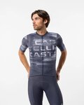 CASTELLI Kolesarski dres s kratkimi rokavi - STRATUS LOGO - modra