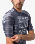CASTELLI Kolesarski dres s kratkimi rokavi - STRATUS LOGO - modra