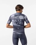 CASTELLI Kolesarski dres s kratkimi rokavi - STRATUS LOGO - modra