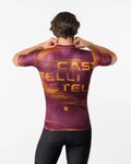 CASTELLI Kolesarski dres s kratkimi rokavi - STRATUS LOGO - bordo