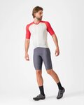 CASTELLI Kolesarski dres s kratkimi rokavi - UNLIMITED ENDURANCE 3 - slonovina/rdeča