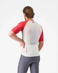 CASTELLI Kolesarski dres s kratkimi rokavi - UNLIMITED ENDURANCE 3 - slonovina/rdeča