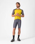 CASTELLI Kolesarski dres s kratkimi rokavi - UNLIMITED ENDURANCE 3 - rumena/siva