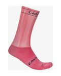 CASTELLI Kolesarske klasične nogavice - FAST FEET 4 - rožnata
