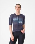 CASTELLI Kolesarski dres s kratkimi rokavi - CLIMBER'S A/C W - vijolična