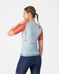 CASTELLI Kolesarski dres s kratkimi rokavi - CORRETTO W - modra/rdeča