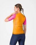 CASTELLI Kolesarski dres s kratkimi rokavi - CORRETTO W - oranžna/rožnata