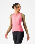 CASTELLI Kolesarski dres z dolgimi rokavi poletni - CORRETTO W LONG - rožnata