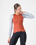 CASTELLI Kolesarski dres z dolgimi rokavi poletni - CORRETTO W LONG - modra/rdeča