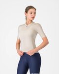 CASTELLI Kolesarski dres s kratkimi rokavi - ESPRESSO 2 W - slonovina