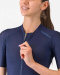 CASTELLI Kolesarski dres s kratkimi rokavi - ESPRESSO 2 W - modra