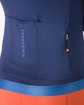 CASTELLI Kolesarski dres z dolgimi rokavi poletni - ESPRESSO 2 W - modra