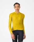 CASTELLI Kolesarski dres z dolgimi rokavi poletni - ESPRESSO 2 W - rumena