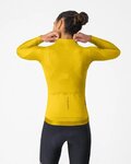 CASTELLI Kolesarski dres z dolgimi rokavi poletni - ESPRESSO 2 W - rumena