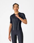 CASTELLI Kolesarski dres s kratkimi rokavi - ANIMA FLOW - črna