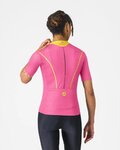 CASTELLI Kolesarski dres s kratkimi rokavi - ANIMA FLOW - rožnata