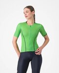 CASTELLI Kolesarski dres s kratkimi rokavi - ANIMA FLOW - zelena/črna