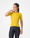 CASTELLI Kolesarski dres s kratkimi rokavi - ANIMA FLOW - rumena