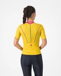 CASTELLI Kolesarski dres s kratkimi rokavi - ANIMA FLOW - rumena