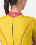 CASTELLI Kolesarski dres s kratkimi rokavi - ANIMA FLOW - rumena