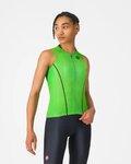 CASTELLI Kolesarski dres brez rokavov - ANIMA FLOW - zelena/črna
