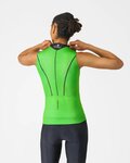 CASTELLI Kolesarski dres brez rokavov - ANIMA FLOW - zelena/črna
