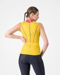 CASTELLI Kolesarski dres brez rokavov - ANIMA FLOW - rumena