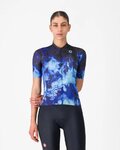 CASTELLI Kolesarski dres s kratkimi rokavi - COSMIC VORTEX - modra