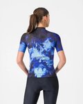 CASTELLI Kolesarski dres s kratkimi rokavi - COSMIC VORTEX - modra