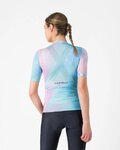 CASTELLI Kolesarski dres s kratkimi rokavi - COSMIC VORTEX - rožnata/zelena