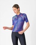 CASTELLI Kolesarski dres s kratkimi rokavi - COSMIC VORTEX - vijolična
