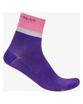 CASTELLI Kolesarske klasične nogavice - TONAL LOGO W 18 - vijolična