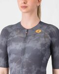 CASTELLI Kolesarski dres s kratkimi rokavi - RACE 8S W - siva