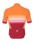 CASTELLI Kolesarski dres s kratkimi rokavi - SQUADRA GUEST DESIGNER A019 - oranžna/rdeča