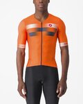 CASTELLI Kolesarski dres s kratkimi rokavi - FREE SPEED 2 RACE - oranžna/modra