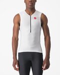 CASTELLI Kolesarski dres brez rokavov - FREE TRI 2 - bela/črna