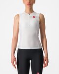 CASTELLI Kolesarski dres brez rokavov - FREE W TRI - bela/črna
