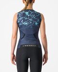 CASTELLI Kolesarski dres brez rokavov - FREE W TRI - modra/turkizna