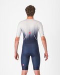 CASTELLI Kolesarski kombinezon - CORE TRI SUIT SHORT SLEEVE - modra/bela