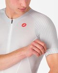CASTELLI Kolesarski dres s kratkimi rokavi - FREE SPEED 3 RACE TOP - bela
