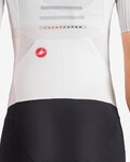 CASTELLI Kolesarski kombinezon - FREE SANREMO 3 W SUIT SHORT SLEEVE - bela/srebrna/črna