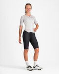 CASTELLI Kolesarski kombinezon - FREE SANREMO 3 W SUIT SHORT SLEEVE - bela/srebrna/črna