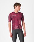 CASTELLI Kolesarski dres s kratkimi rokavi - GIRO SIENA - bordo