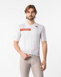 CASTELLI Kolesarski dres s kratkimi rokavi - GIRO109 ROME - bela/rdeča