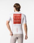 CASTELLI Kolesarski dres s kratkimi rokavi - GIRO109 ROME - bela/rdeča