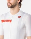 CASTELLI Kolesarski dres s kratkimi rokavi - GIRO109 ROME - bela/rdeča