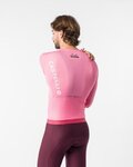 CASTELLI Kolesarski dres z dolgimi rokavi poletni - GIRO109 CORRETTO LS - rožnata